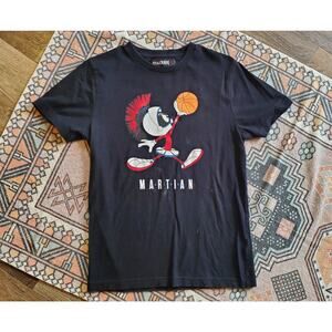 Vintage Marvin the Martian Basketball Black Shirt S
